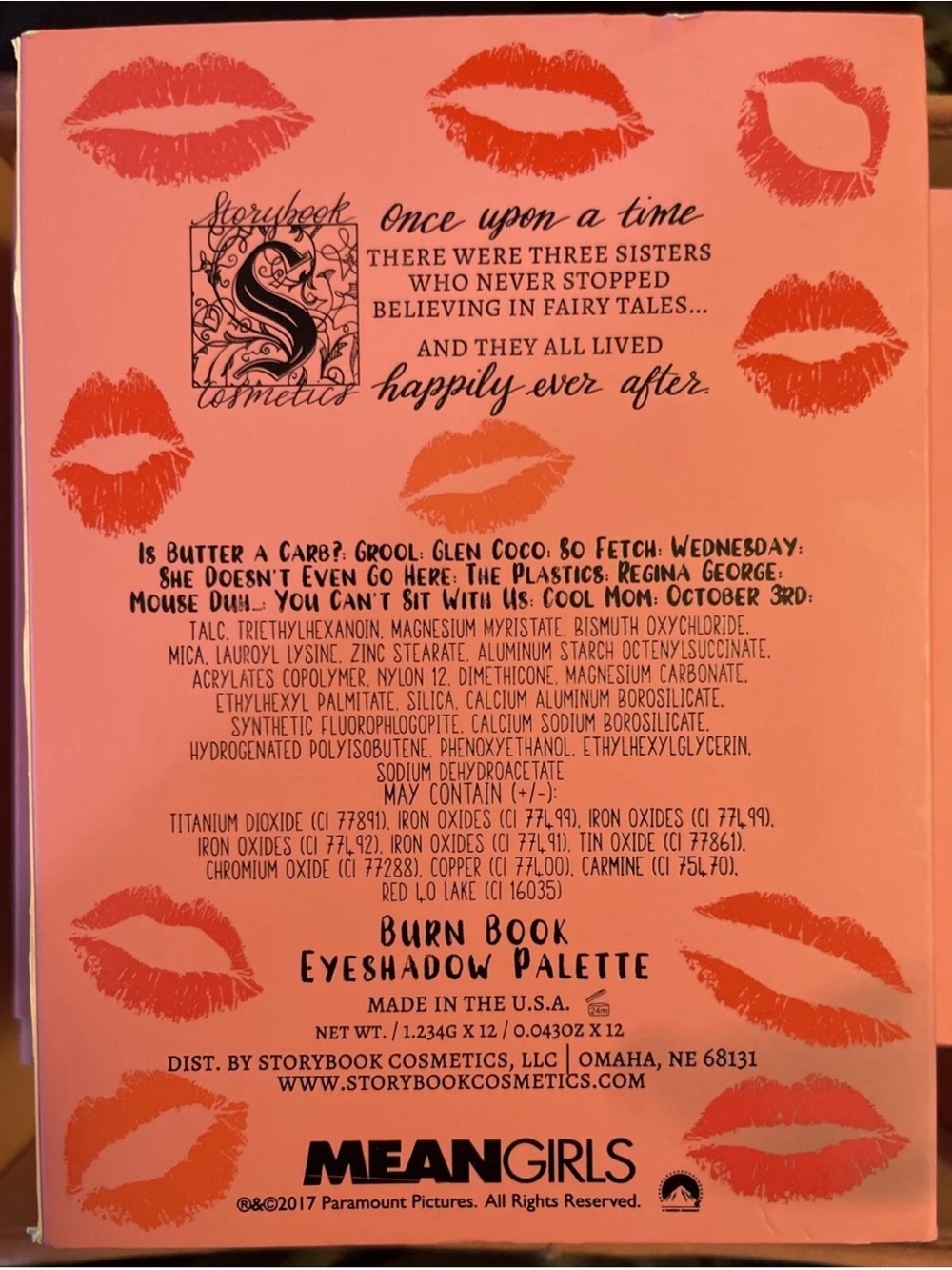 Storybook Cosmetics Mean Girls Burn Book 12 Eye Shadow Palette - Picture 2 of 4